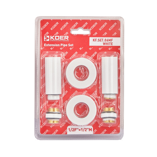 Комплект подовжувачів Koer KF.SET.06MF WHITE 1/2Fx1/2M білий (KR5850)