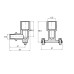 Кут перехідний настінний з ВР подовжений KOER KA.LW06F-16-2 - 16(2.2mm) x 1/2