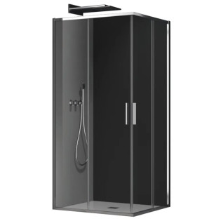 Душова кабіна без піддону Koer SR SC10-90x90x195-TR-01 прозоре скло Easy Clean 6мм, хром (KR5942)