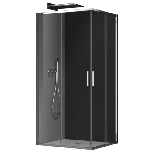 Душова кабіна без піддону Koer SR SC10-90x90x195-TR-01 прозоре скло Easy Clean 6мм, хром (KR5942)
