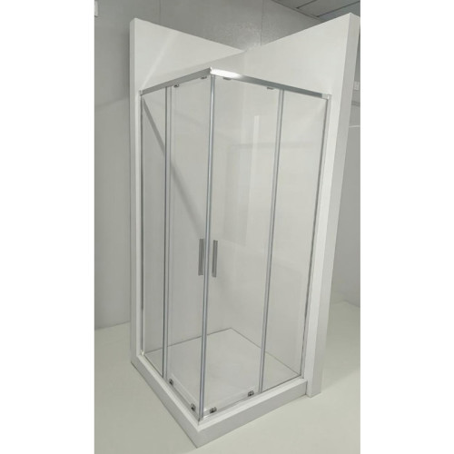 Душова кабіна без піддону Koer SR SC10-90x90x195-TR-01 прозоре скло Easy Clean 6мм, хром (KR5942)