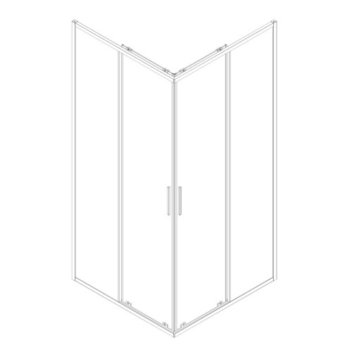 Душевая кабина без поддона Koer SR SC10-90x90x195-TR-07 прозрачное стекло Easy Clean 6мм, графит (KR5944)