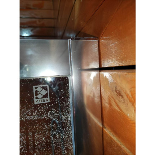 Шторки скляні розсувні на ванну Koer SR BS06-120x150-TR-01 прозоре скло Easy Clean 6мм, хром (KR5945)