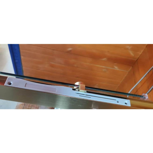 Шторки скляні розсувні на ванну Koer SR BS06-120x150-TR-12 прозоре скло Easy Clean 6мм, матове золото (KR5946)