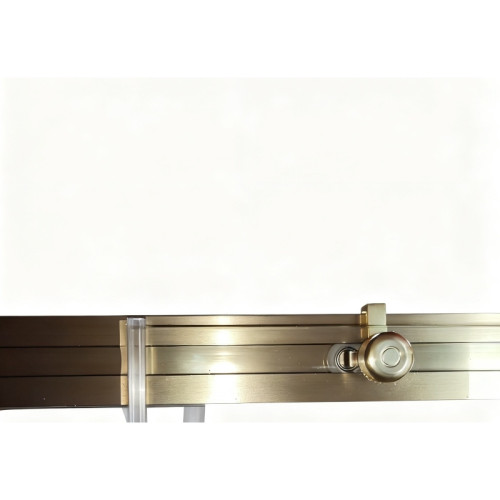 Шторки скляні розсувні на ванну Koer SR BS06-120x150-TR-12 прозоре скло Easy Clean 6мм, матове золото (KR5946)