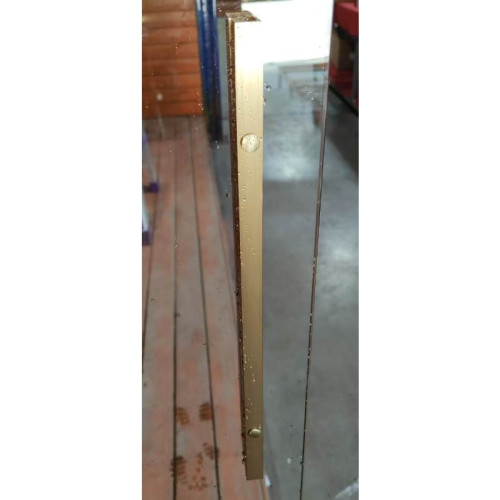 Шторки скляні розсувні на ванну Koer SR BS06-120x150-TR-12 прозоре скло Easy Clean 6мм, матове золото (KR5946)