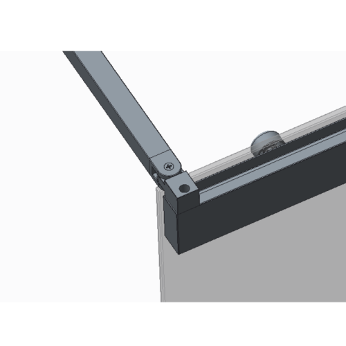 Шторки скляні розсувні на ванну Koer SR BS06-120x150-TR-07 прозоре скло Easy Clean 6мм, графіт (KR5947)