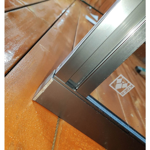 Шторки скляні розсувні на ванну Koer SR BS06-120x150-TR-07 прозоре скло Easy Clean 6мм, графіт (KR5947)