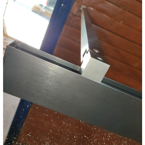 Шторки скляні розсувні на ванну Koer SR BS06-120x150-TR-07 прозоре скло Easy Clean 6мм, графіт (KR5947)