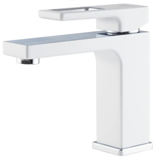 Змішувач для умивальника KOER KB-10009-04 (Колір хром+білий) (KR5975)