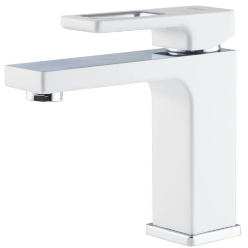Змішувач для умивальника KOER KB-10009-04 (Колір хром+білий) (KR5975)