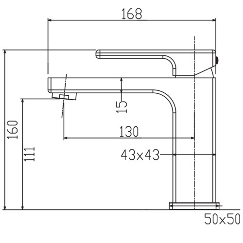 Змішувач для умивальника KOER KB-10009-07 (Колір графіт) (KR5976)