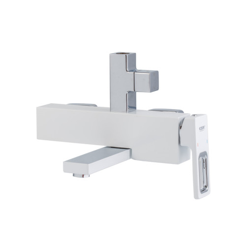 Душова колона із змішувачем KOER KB-56009-04, 3 функції (Колір хром+білий) (KR5987)