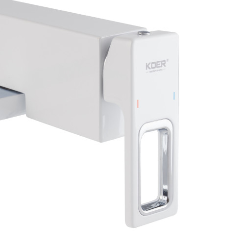 Душова колона із змішувачем KOER KB-56009-04, 3 функції (Колір хром+білий) (KR5987)
