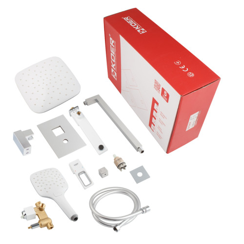 Душова система вбудована KOER KB-66009-04, 3 функції (Колір хром+білий) (KR5990)