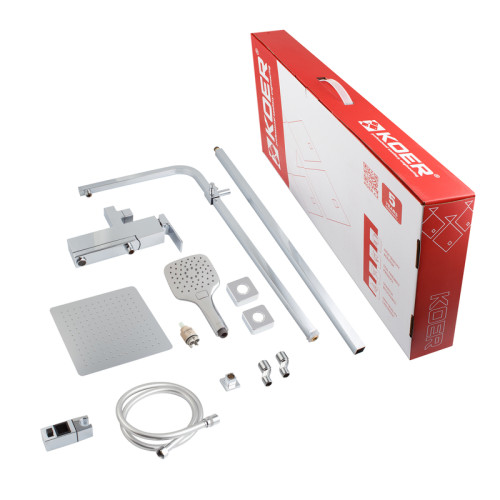 Душова колона із змішувачем KOER KB-56039-01, 3 функції (Колір хром) (KR5995)