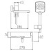Змішувач для ванни з коротким зливом KOER KB-41039-01 (Колір хром) (KR5996)