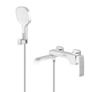 Змішувач для ванни з коротким зливом KOER KB-41037-01 (Колір хром) (KR6004)