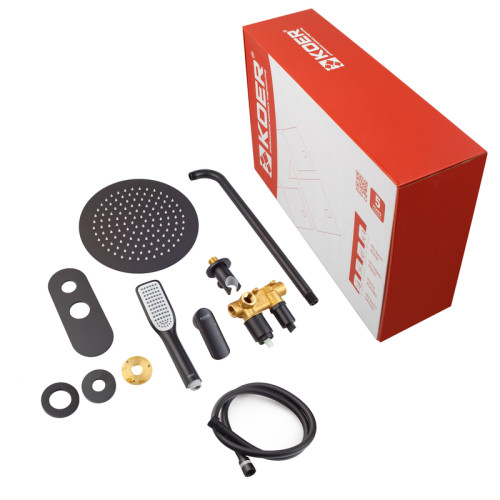 Душова система вбудована KOER KB-62028-05, 2 функції (Колір чорний) (KR6009)