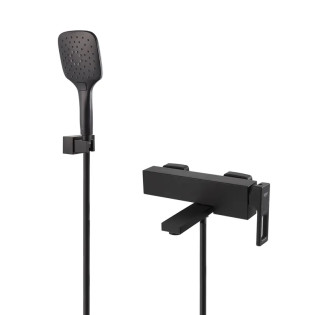Змішувач для ванни з коротким виливом KOER KB-41009-05 (Колір чорний) (KR6018)