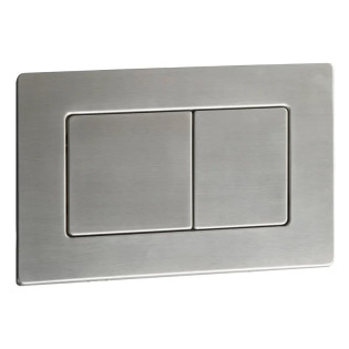 Панель змиву Koer KT-0612-02 240x160x10mm з нержавіючої сталі, квадратна кнопка SUS304 (KR6120)
