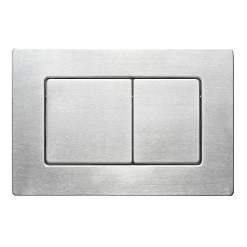 Панель змиву Koer KT-0612-02 240x160x10mm з нержавіючої сталі, квадратна кнопка SUS304 (KR6120)