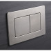 Панель змиву Koer KT-0612-02 240x160x10mm з нержавіючої сталі, квадратна кнопка SUS304 (KR6120)