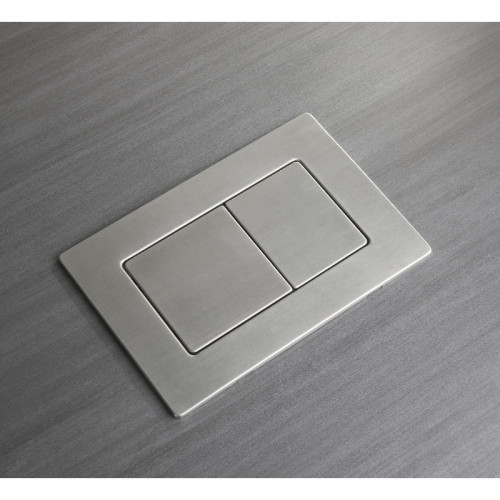 Панель змиву Koer KT-0612-02 240x160x10mm з нержавіючої сталі, квадратна кнопка SUS304 (KR6120)