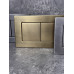 Панель змиву KOER KT-0612-12 240x160x10mm з нержавіючої сталі, кнопка квадратна (колір матове золото) (KR6121)