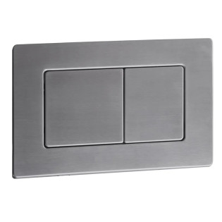 Панель змиву Koer KT-0612-07 240x160x10mm із нержавіючої сталі, кнопка квадратна (колір графіт) (KR6122)