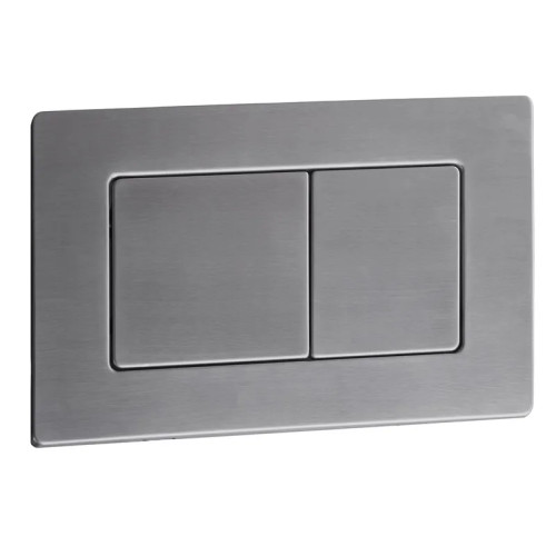 Панель змиву Koer KT-0612-07 240x160x10mm із нержавіючої сталі, кнопка квадратна (колір графіт) (KR6122)