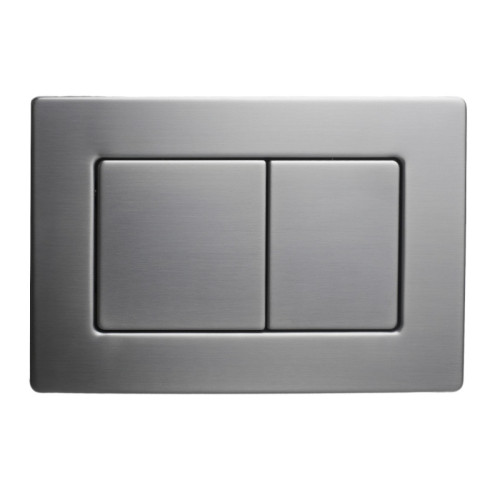 Панель змиву Koer KT-0612-07 240x160x10mm із нержавіючої сталі, кнопка квадратна (колір графіт) (KR6122)
