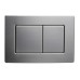 Панель змиву Koer KT-0612-07 240x160x10mm із нержавіючої сталі, кнопка квадратна (колір графіт) (KR6122)