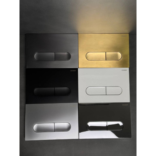 Панель змиву KOER KT-0608-03 240x160x10mm пластикова, кнопка закруглена (колір білий) (KR6123)