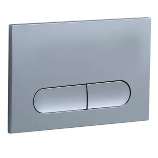 Панель змиву Koer KT-0608-01 240x160x10mm пластикова, закруглена кнопка (колір хром) (KR6124)