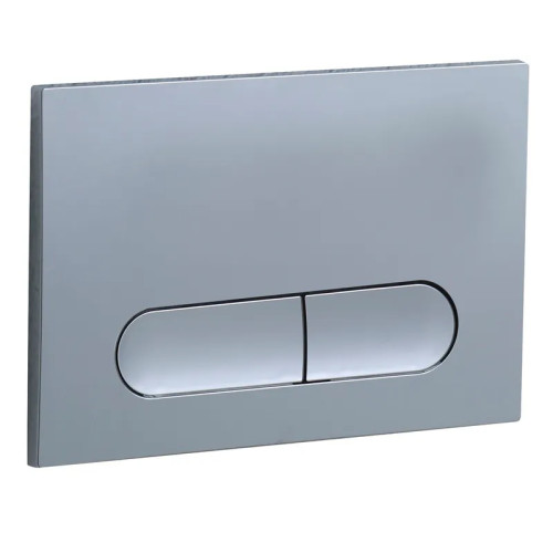 Панель змиву Koer KT-0608-01 240x160x10mm пластикова, закруглена кнопка (колір хром) (KR6124)