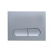 Панель змиву Koer KT-0608-01 240x160x10mm пластикова, закруглена кнопка (колір хром) (KR6124)