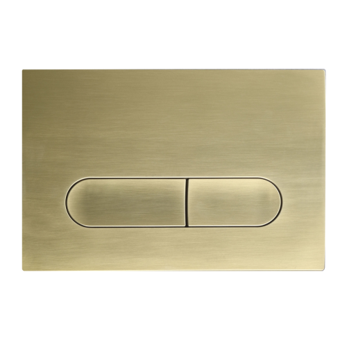 Панель змиву Koer KT-0608-12 240x160x10mm пластикова, закруглена кнопка (колір матове золото) (KR6126)