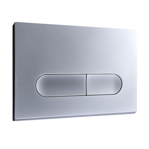 Панель змиву Koer KT-0608-14 240x160x10mm пластикова, закруглена кнопка (колір сатин) (KR6127)