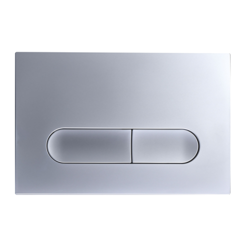 Панель змиву Koer KT-0608-14 240x160x10mm пластикова, закруглена кнопка (колір сатин) (KR6127)