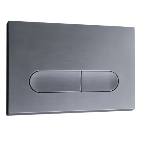 Панель змиву Koer KT-0608-07 240x160x10mm пластикова, закруглена кнопка (колір графіт) (KR6128)