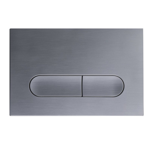 Панель змиву Koer KT-0608-07 240x160x10mm пластикова, закруглена кнопка (колір графіт) (KR6128)