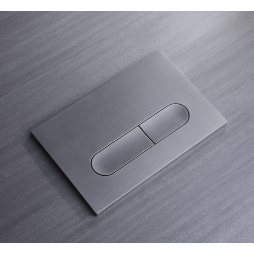 Панель змиву Koer KT-0608-07 240x160x10mm пластикова, закруглена кнопка (колір графіт) (KR6128)