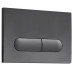 Панель змиву Koer KT-0608-07 240x160x10mm пластикова, закруглена кнопка (колір графіт) (KR6128)
