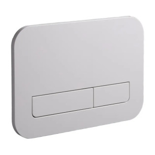 Панель змиву Koer KT-0609-03 240x160x7mm пластикова, кнопка лінійна (колір білий) (KR6129)