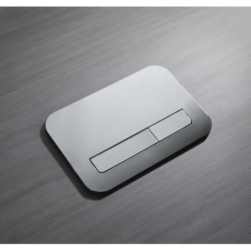 Панель змиву Koer KT-0609-01 240x160x7mm пластикова, кнопка лінійна (колір хром) (KR6130)