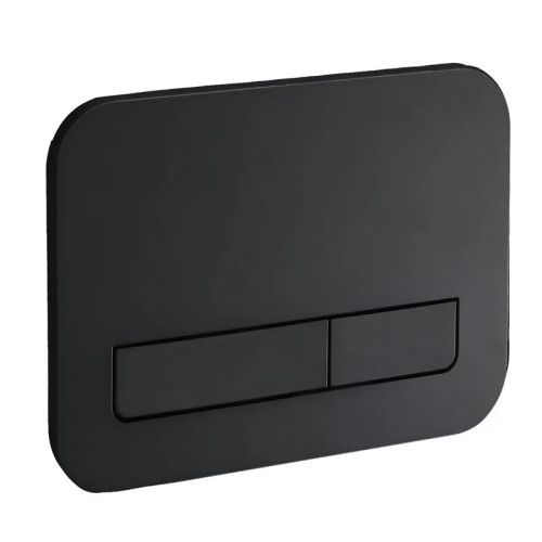 Панель змиву Koer KT-0609-05 240x160x7mm пластикова, кнопка лінійна (колір чорний матовий) (KR6131)