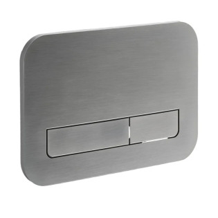 Панель змиву Koer KT-0609-07 240x160x7mm пластикова, кнопка лінійна (колір графіт) (KR6133)