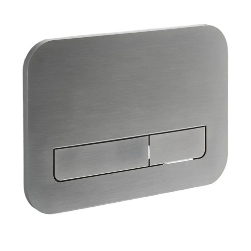 Панель змиву Koer KT-0609-07 240x160x7mm пластикова, кнопка лінійна (колір графіт) (KR6133)
