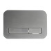 Панель змиву Koer KT-0609-07 240x160x7mm пластикова, кнопка лінійна (колір графіт) (KR6133)